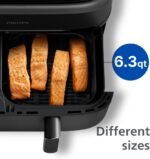 Freidora de aire Philips de doble cesta: cocina sana, rápida y versátil, capacidad de 9,5 cuartos de galón, pantalla táctil, diseño de 2 cajones (NA350/00) - Imagen 7