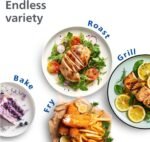 Freidora de aire Philips de doble cesta: cocina sana, rápida y versátil, capacidad de 9,5 cuartos de galón, pantalla táctil, diseño de 2 cajones (NA350/00) - Imagen 8